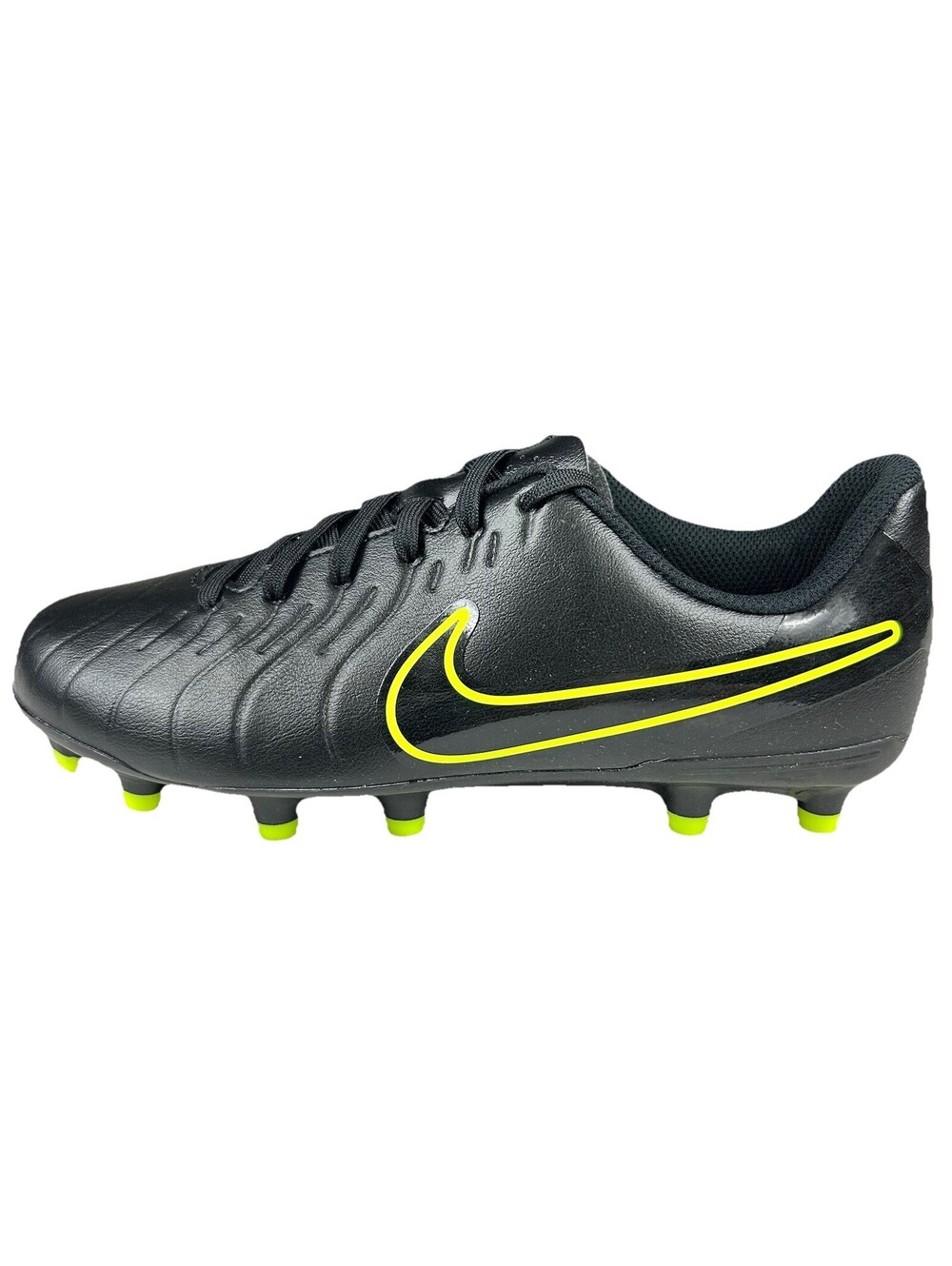 Nike Jr. Legend 10 Club FG/MG Soccer Cleats Youth Size 3.5Y Black/Volt New